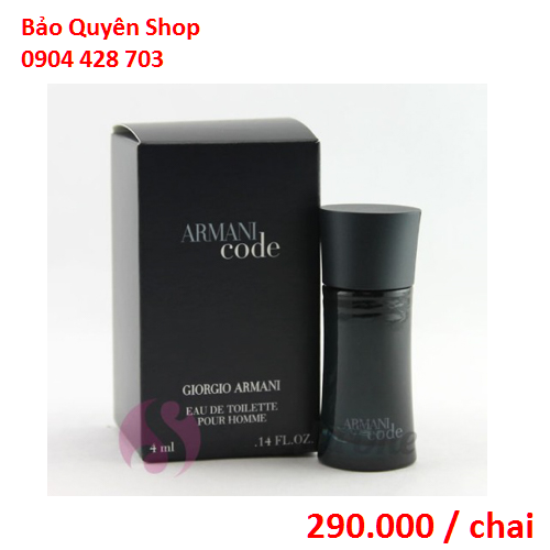 Nước hoa nam mini Armani Code EDT Pour Homme 4mL