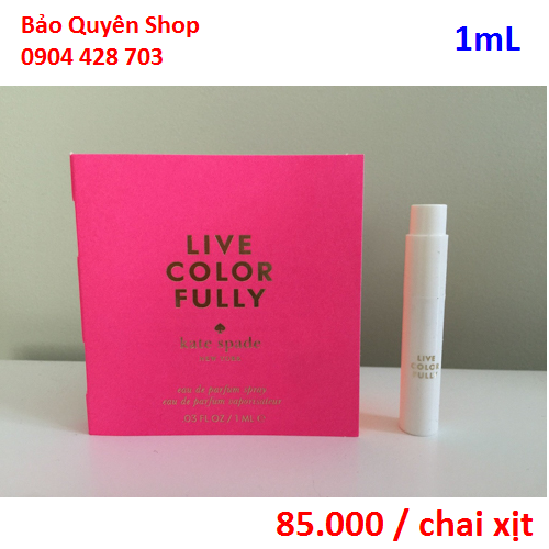 Nước hoa nữ vial sample Kate Spade Live Colorfully EDP 1mL